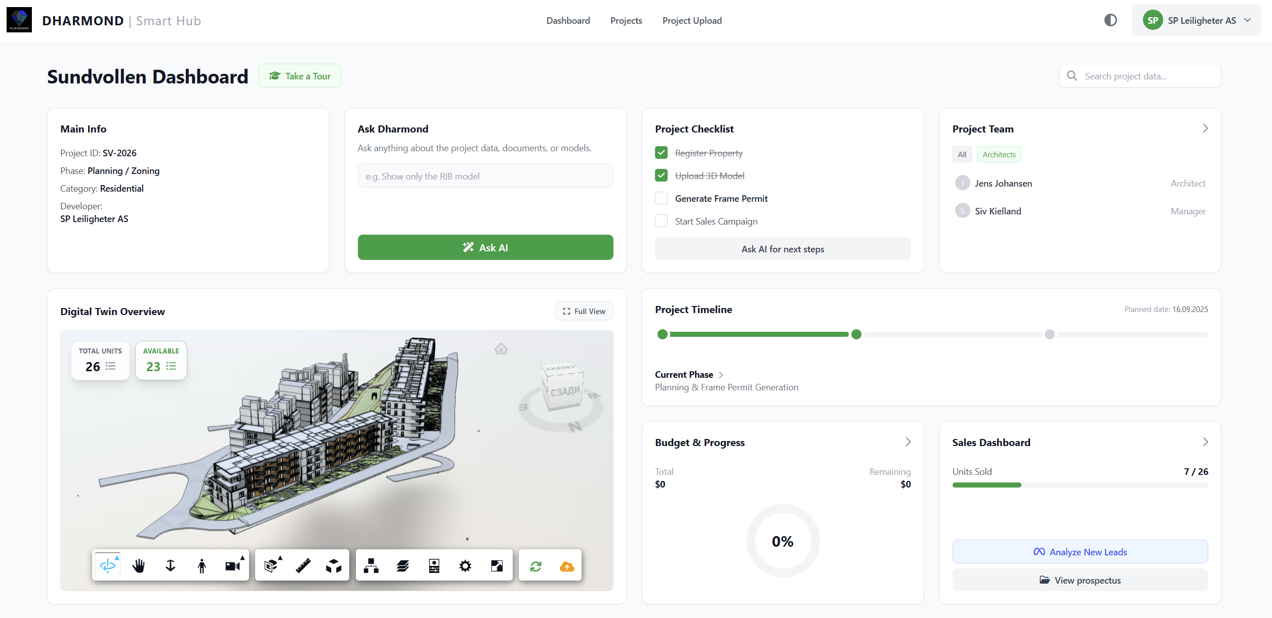 Dashboard Static Mockup